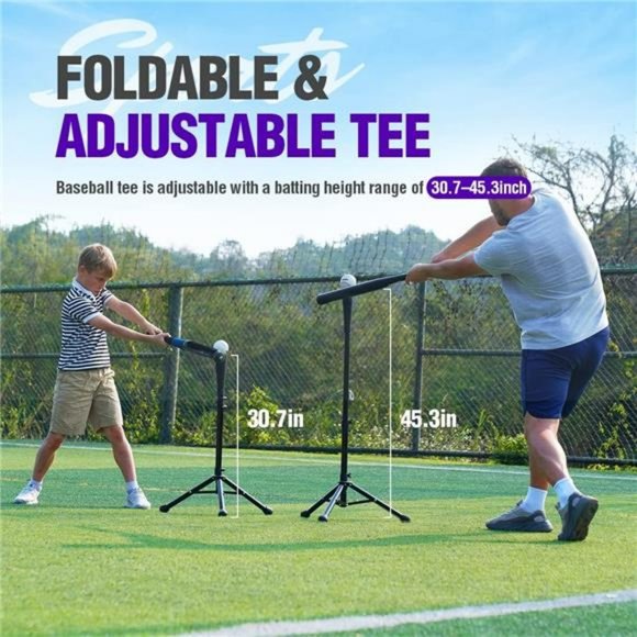 7x7 Feet Baseball Softball Hitting Pitching Net Tee Caddy Set with Strike Zone - Picture 6 of 6